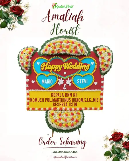 Papan Bunga Pernikahan Subah